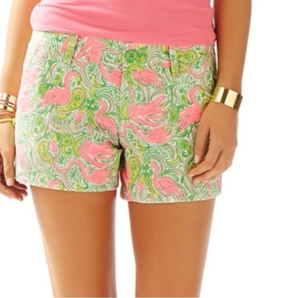 Lilly Pulitzer Pink and Green Paisley Shorts